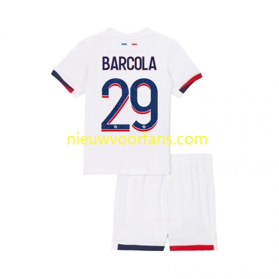 Paris Saint-Germain Kind Shirt met Bedrukking Bradley Barcola 29 Uit 2024-2025 Korte Mouw