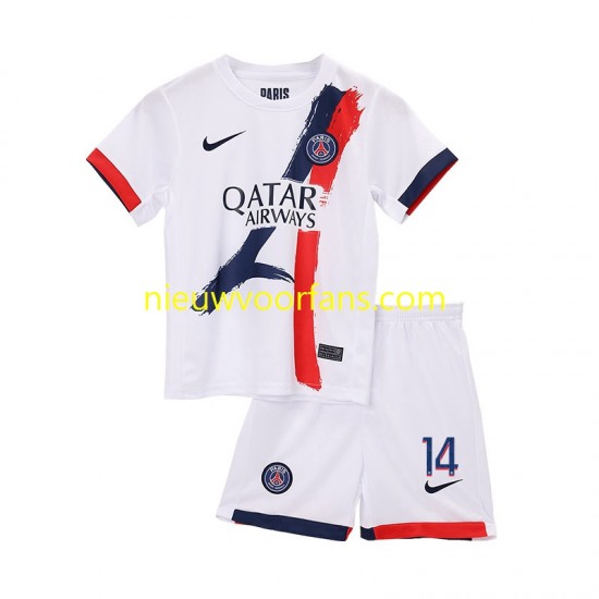 Paris Saint-Germain Kind Shirt met Bedrukking Desire Doue 14 Uit 2024-2025 Korte Mouw