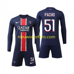 Paris Saint-Germain Kind Shirt met Bedrukking Pacho 51 Thuis 2024-2025 Lange Mouw