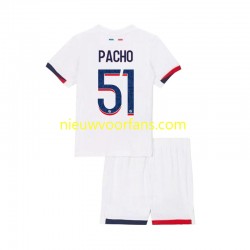 Paris Saint-Germain Kind Shirt met Bedrukking Willian Pacho 51 Uit 2024-2025 Korte Mouw