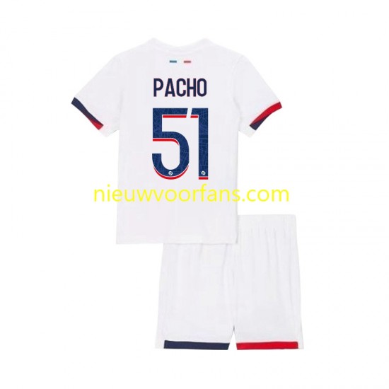 Paris Saint-Germain Kind Shirt met Bedrukking Willian Pacho 51 Uit 2024-2025 Korte Mouw