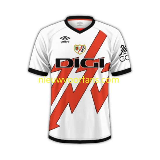 Rayo Vallecano Heren Shirt met Bedrukking Thuis 2024-2025 Korte Mouw