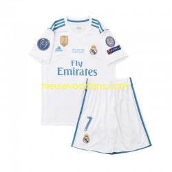 Real Madrid Kind Shirt met Bedrukking Cristiano Ronaldo 7 2017 Retro Thuis Korte Mouw