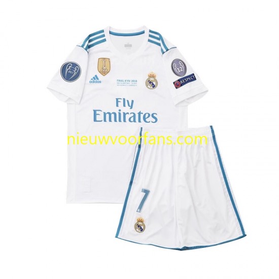 Real Madrid Kind Shirt met Bedrukking Cristiano Ronaldo 7 2017 Retro Thuis Korte Mouw