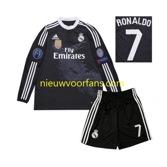 Real Madrid Kind Shirt met Bedrukking Cristiano Ronaldo 7 2014 Retro Derde Lange Mouw