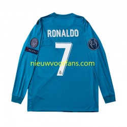 Real Madrid Kind Shirt met Bedrukking Cristiano Ronaldo 7 2017 Retro Derde Lange Mouw