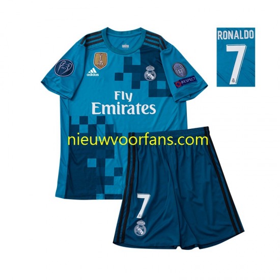 Real Madrid Kind Shirt met Bedrukking Cristiano Ronaldo 7 2017 Retro Derde Korte Mouw