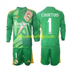 Real Madrid Kind Shirt met Bedrukking Doelman Thibaut Courtois 1 Derde 2024-2025 Lange Mouw