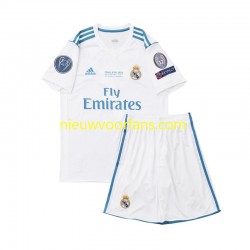 Real Madrid Kind Shirt met Bedrukking 2017 Retro Thuis Korte Mouw