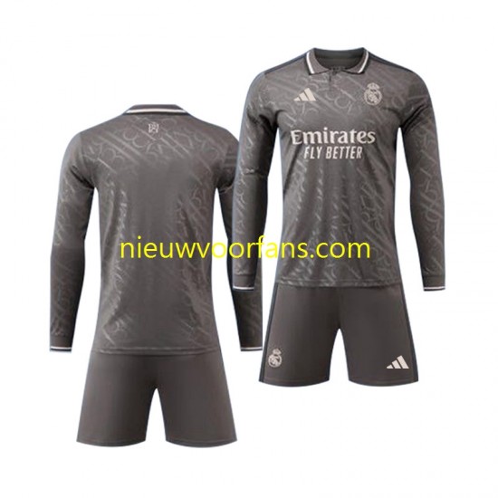 Real Madrid Kind Shirt met Bedrukking Derde 2024-2025 Lange Mouw