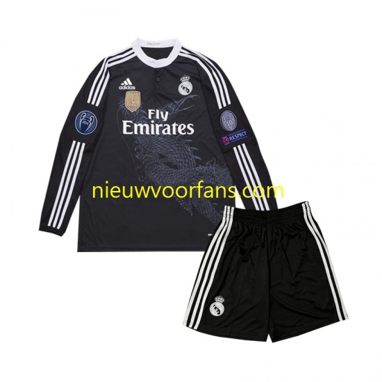 Real Madrid Kind Shirt met Bedrukking 2014 Retro Derde Lange Mouw