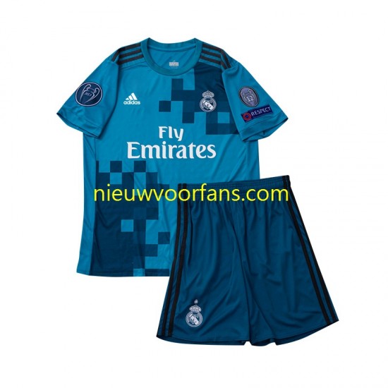 Real Madrid Kind Shirt met Bedrukking 2017 Retro Derde Korte Mouw