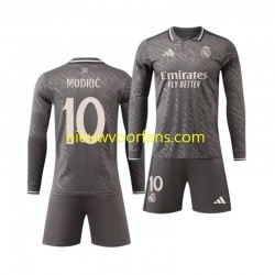 Real Madrid Kind Shirt met Bedrukking Modrić Luka 10 Derde 2024-2025 Lange Mouw