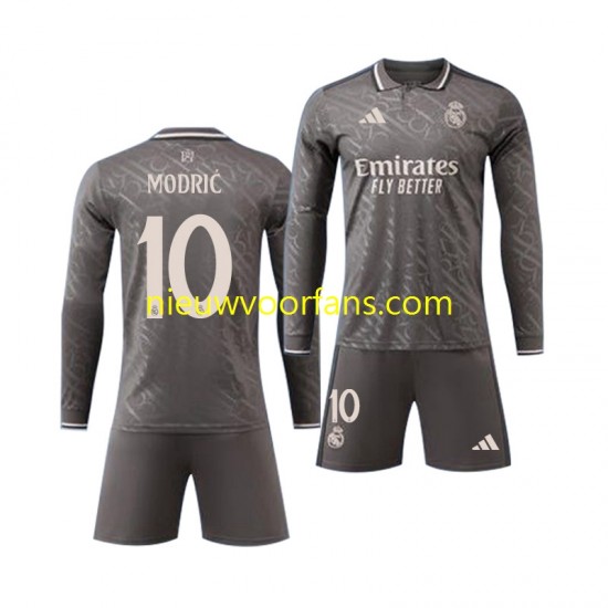 Real Madrid Kind Shirt met Bedrukking Modrić Luka 10 Derde 2024-2025 Lange Mouw