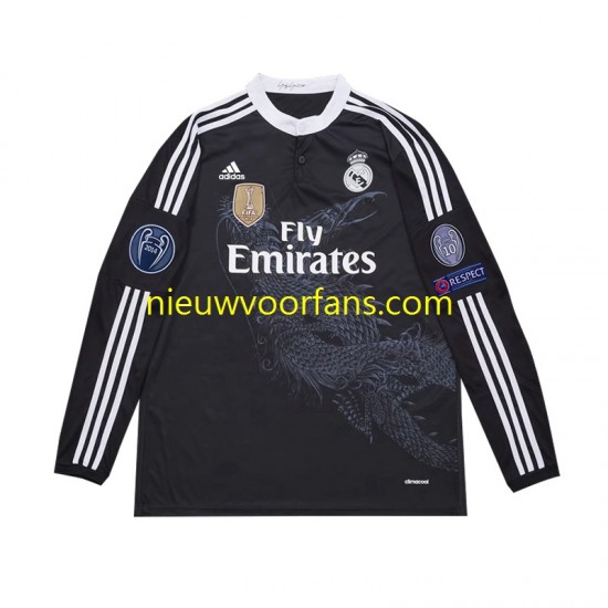 Real Madrid Heren Shirt met Bedrukking 2014 Retro Derde Lange Mouw