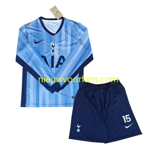Kind Shirt met Bedrukking Tottenham Spurs Bergvall 15 Uit 2024-2025 Lange Mouw