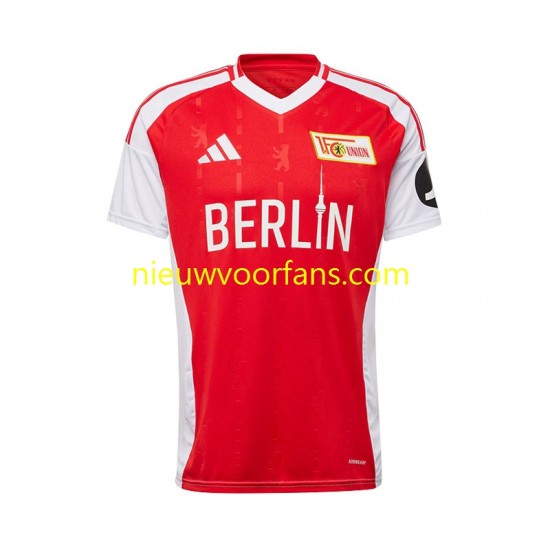 Heren Shirt met Bedrukking Union Berlin Thuis 2024-2025 Korte Mouw