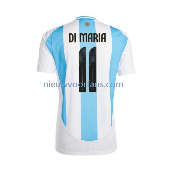 Argentinië Heren Shirt met Bedrukking Di Maria 11 Thuis 2024 Korte Mouw
