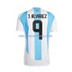 Argentinië Heren Shirt met Bedrukking Julian Alvarez 9 Thuis 2024 Korte Mouw