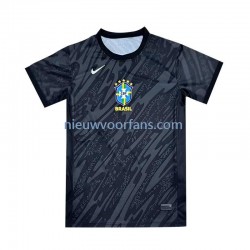 Brazilië Heren Shirt met Bedrukking Doelman Uit 2024 Korte Mouw