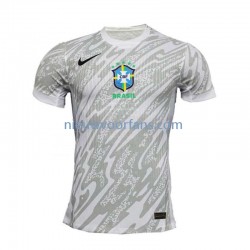Brazilië Heren Shirt met Bedrukking Doelman Thuis 2024 Korte Mouw