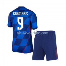 Kroatië Kind Shirt met Bedrukking Andrej Kramaric 9 Uit Euro 2024 Korte Mouw