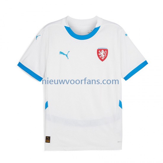 Tsjechië Heren Shirt met Bedrukking Uit Euro 2024 Korte Mouw