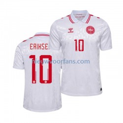 Denemarken Heren Shirt met Bedrukking Eriksen 10 Uit Euro 2024 Korte Mouw