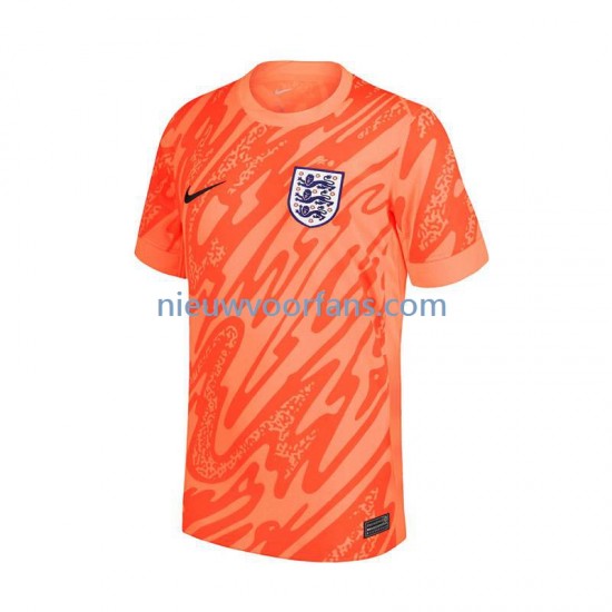 Engeland Heren Shirt met Bedrukking Doelman Thuis Euro 2024 Korte Mouw
