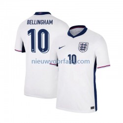 Engeland Heren Shirt met Bedrukking Jude Bellingham 10 Thuis Euro 2024 Korte Mouw