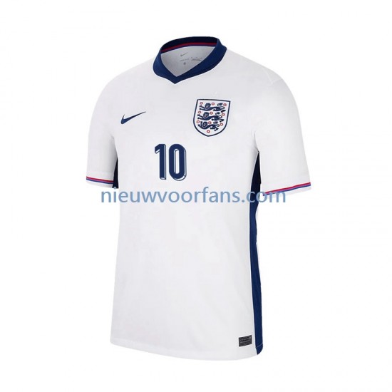 Engeland Heren Shirt met Bedrukking Jude Bellingham 10 Thuis Euro 2024 Korte Mouw