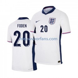 Engeland Heren Shirt met Bedrukking Phil Foden 20 Thuis Euro 2024 Korte Mouw