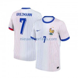 Frankrijk Heren Shirt met Bedrukking Antoine Griezmann 7 Uit Euro 2024 Korte Mouw