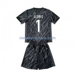 Frankrijk Kind Shirt met Bedrukking Doelman Hugo Lloris 1 Uit Euro 2024 Korte Mouw