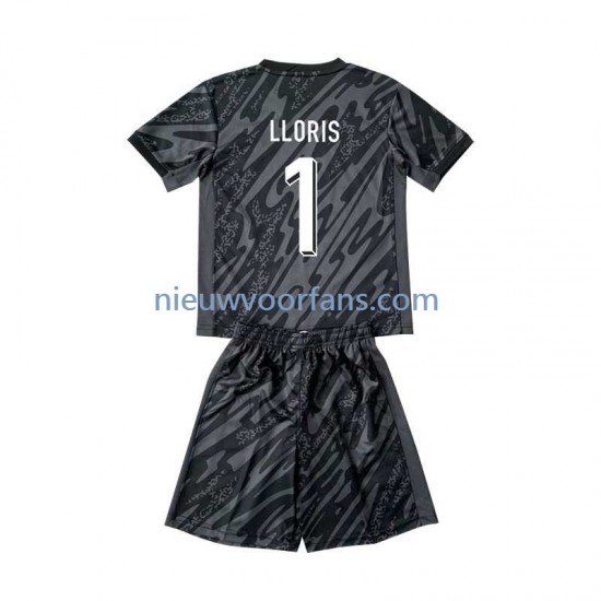 Frankrijk Kind Shirt met Bedrukking Doelman Hugo Lloris 1 Uit Euro 2024 Korte Mouw