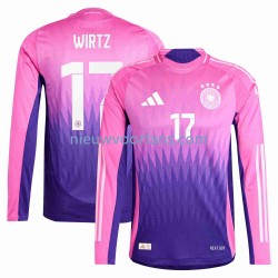 Duitsland Heren Shirt met Bedrukking Florian Wirtz 17 Uit Euro 2024 Lange Mouw