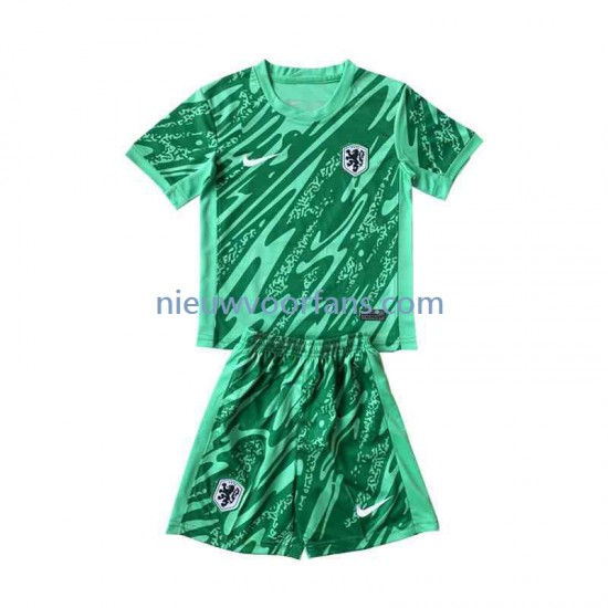 Nederland Kind Shirt met Bedrukking Doelman Thuis Euro 2024 Korte Mouw