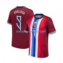 Noorwegen Heren Shirt met Bedrukking Haaland 9 Thuis 2024 Korte Mouw