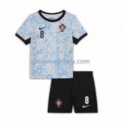 Portugal Kind Shirt met Bedrukking Bruno Fernandes 8 Uit Euro 2024 Korte Mouw