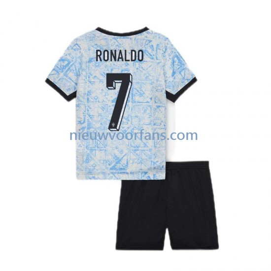 Portugal Kind Shirt met Bedrukking Cristiano Ronaldo 7 Uit Euro 2024 Korte Mouw