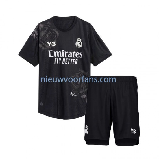 Real Madrid Kind Shirt met Bedrukking Doelman Y3 Vierde 2023-2024 Korte Mouw