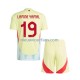 Spanje Kind Shirt met Bedrukking Lamine Yamal 19 Uit Euro 2024 Korte Mouw