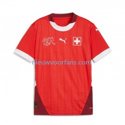 Zwitserland Heren Shirt met Bedrukking Thuis Euro 2024 Korte Mouw