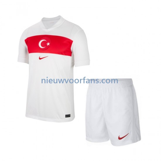 Turkije Kind Shirt met Bedrukking Thuis Euro 2024 Korte Mouw