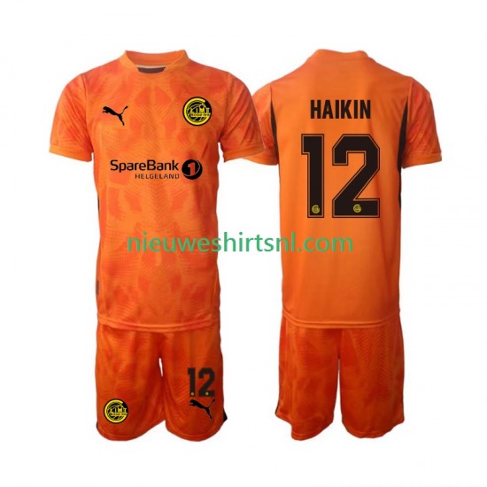FK Bodø/Glimt  Kind Shirt met Bedrukking Doelman Nikita Haikin 12 Uit 2025 Korte Mouw