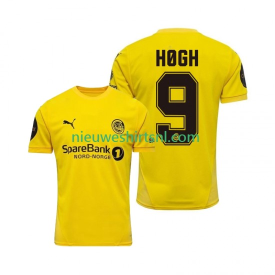FK Bodø/Glimt Heren Shirt met Bedrukking Kasper Hogh 9 Thuis 2025 Korte Mouw