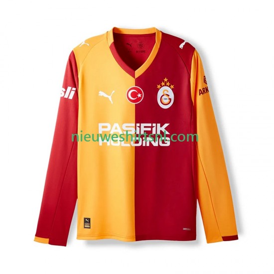 Galatasaray Heren Shirt met Bedrukking Thuis 2025-2026 Lange Mouw