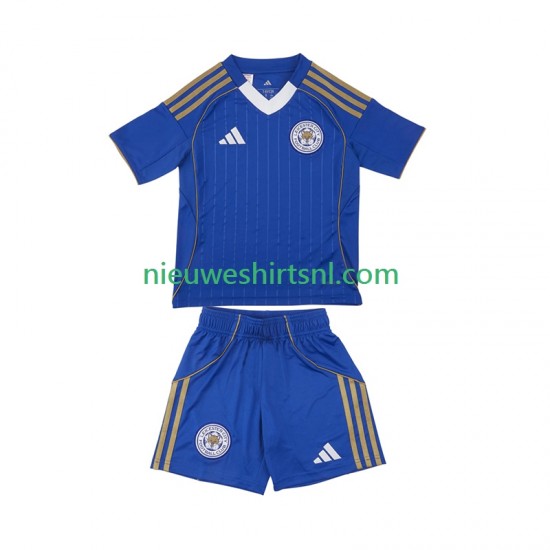 Leicester City Kind Shirt met Bedrukking Thuis 2025-2026 Korte Mouw