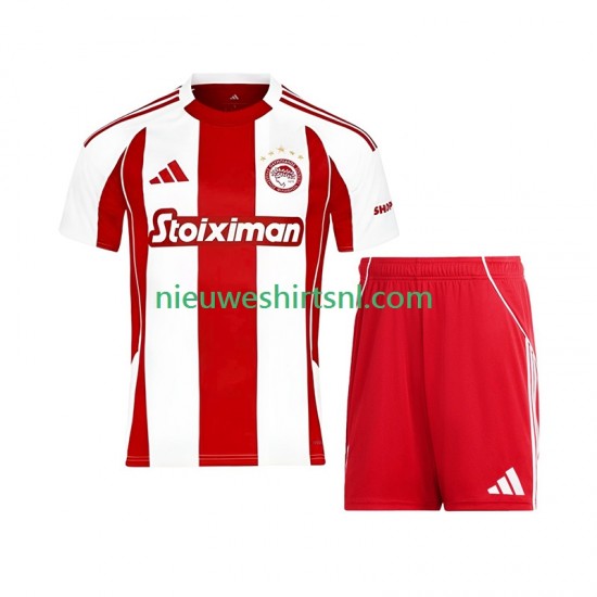 Olympiacos Kind Shirt met Bedrukking Thuis 2025-2026 Korte Mouw