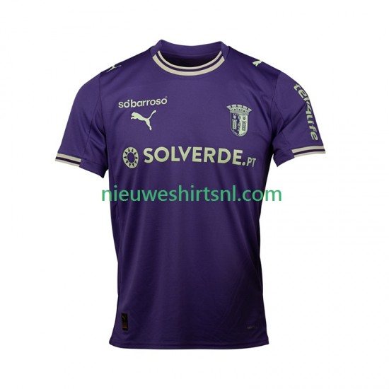 Heren Shirt met Bedrukking SC Braga Uit 2025-2026 Korte Mouw